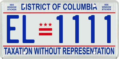 DC license plate EL1111