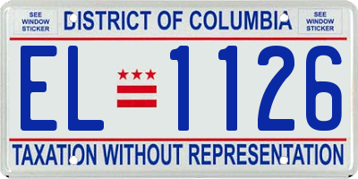 DC license plate EL1126