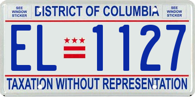 DC license plate EL1127