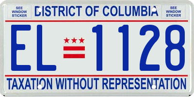 DC license plate EL1128