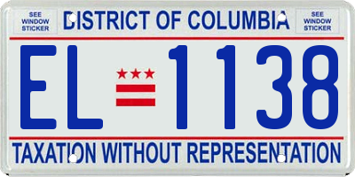 DC license plate EL1138