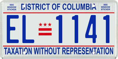 DC license plate EL1141