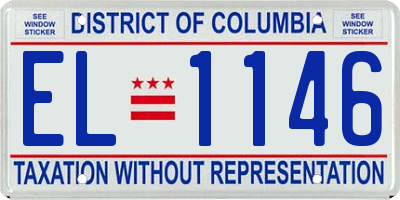 DC license plate EL1146