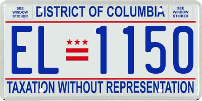 DC license plate EL1150