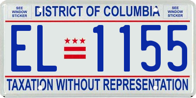 DC license plate EL1155