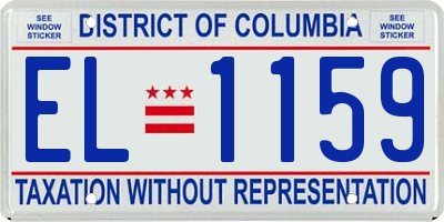 DC license plate EL1159