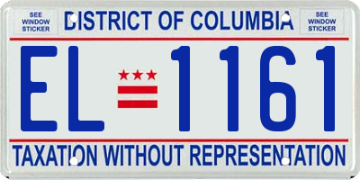 DC license plate EL1161