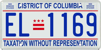 DC license plate EL1169