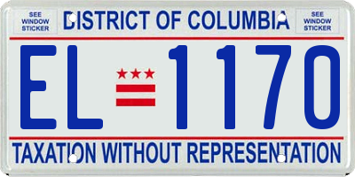 DC license plate EL1170