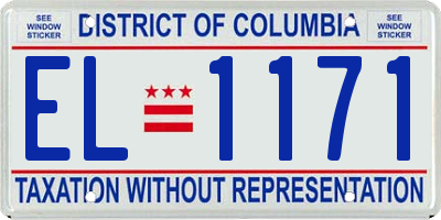 DC license plate EL1171