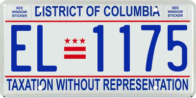 DC license plate EL1175