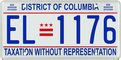 DC license plate EL1176