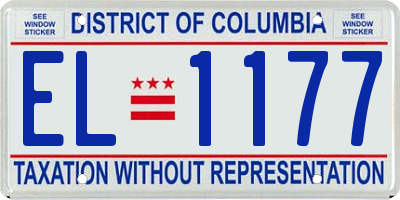 DC license plate EL1177