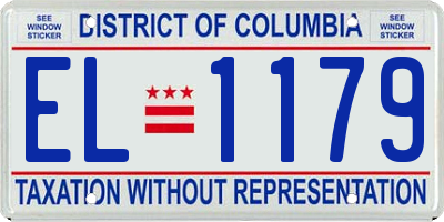 DC license plate EL1179