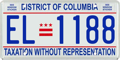 DC license plate EL1188