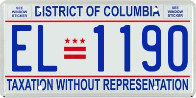 DC license plate EL1190