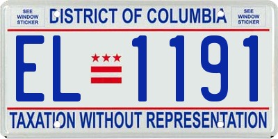 DC license plate EL1191