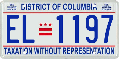 DC license plate EL1197