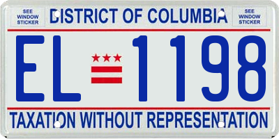 DC license plate EL1198