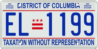 DC license plate EL1199