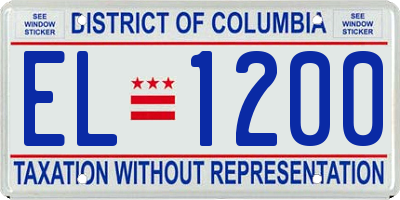 DC license plate EL1200