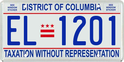 DC license plate EL1201