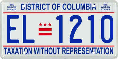 DC license plate EL1210