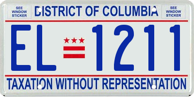 DC license plate EL1211