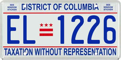 DC license plate EL1226