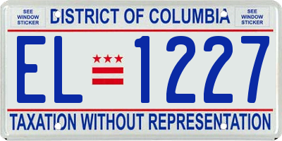 DC license plate EL1227