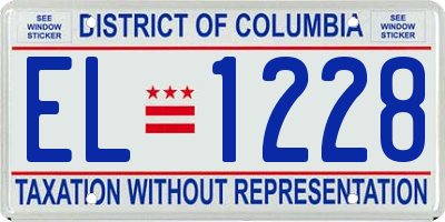 DC license plate EL1228