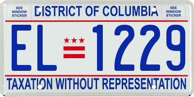 DC license plate EL1229