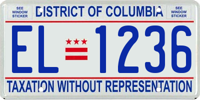 DC license plate EL1236