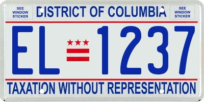 DC license plate EL1237