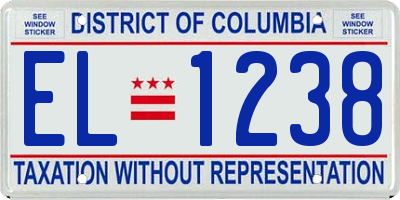 DC license plate EL1238