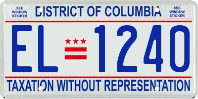 DC license plate EL1240