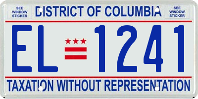 DC license plate EL1241