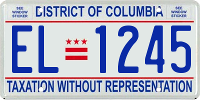 DC license plate EL1245