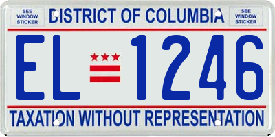 DC license plate EL1246