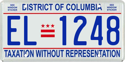 DC license plate EL1248