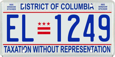 DC license plate EL1249