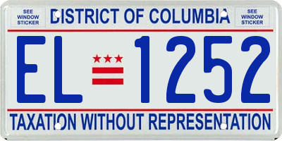 DC license plate EL1252