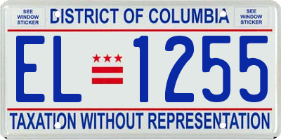 DC license plate EL1255