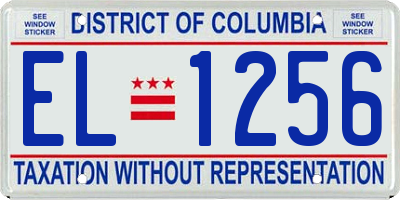 DC license plate EL1256