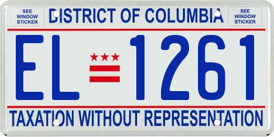 DC license plate EL1261