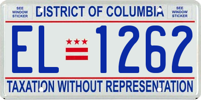 DC license plate EL1262