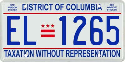 DC license plate EL1265