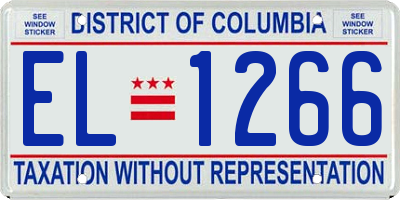 DC license plate EL1266