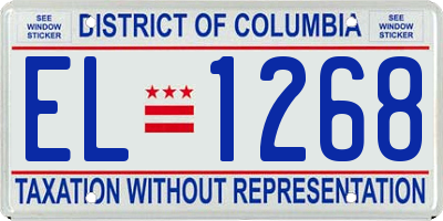 DC license plate EL1268