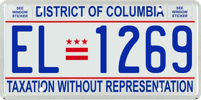 DC license plate EL1269